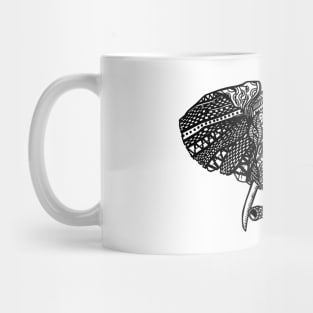 African Elephant Mandala Mug